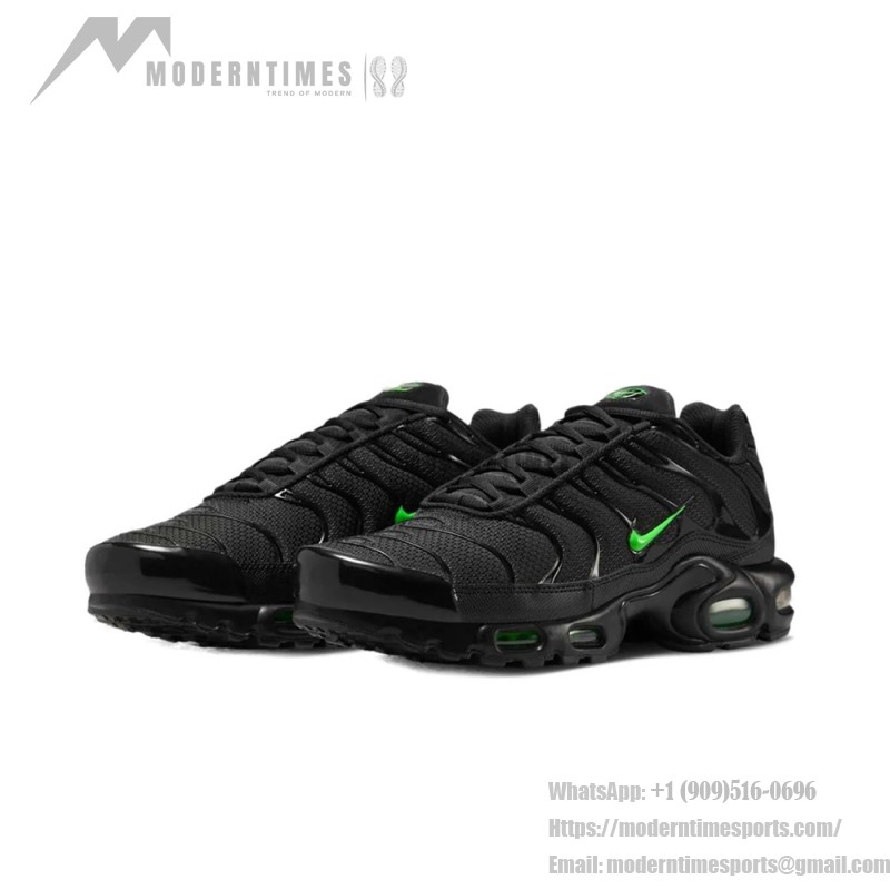 Nike Air Max Plus DM0032-024 Black Green Strike TN sneakers for neon techwear streetwear outfits