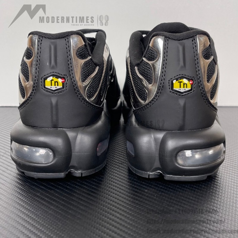Nike Air Max Plus HJ9743-001 Black Metallic Silver TN sneakers for dark techwear outfits