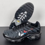 Nike Air Max Plus FJ4224-001 Black Multi Swoosh TN sneakers with layered logo streetwear styling