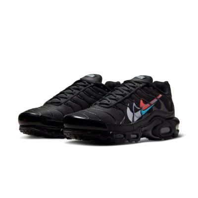 Nike Air Max Plus FJ4224-001 Black Multi Swoosh TN Sneakers – Layered Logo Streetwear Shoes for Men