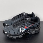 Nike Air Max Plus FJ4224-001 Black Multi Swoosh TN sneakers with layered logo streetwear styling