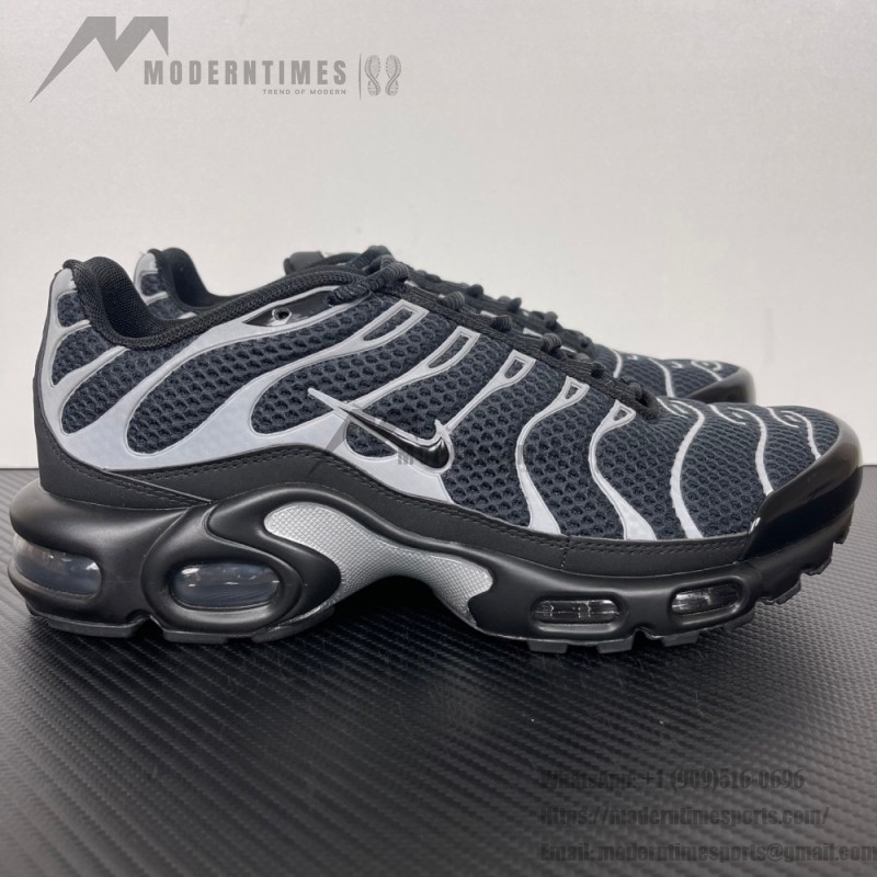 Nike Air Max Plus HQ3029-001 Black Reflective Metallic Silver TN sneakers with reflective streetwear styling