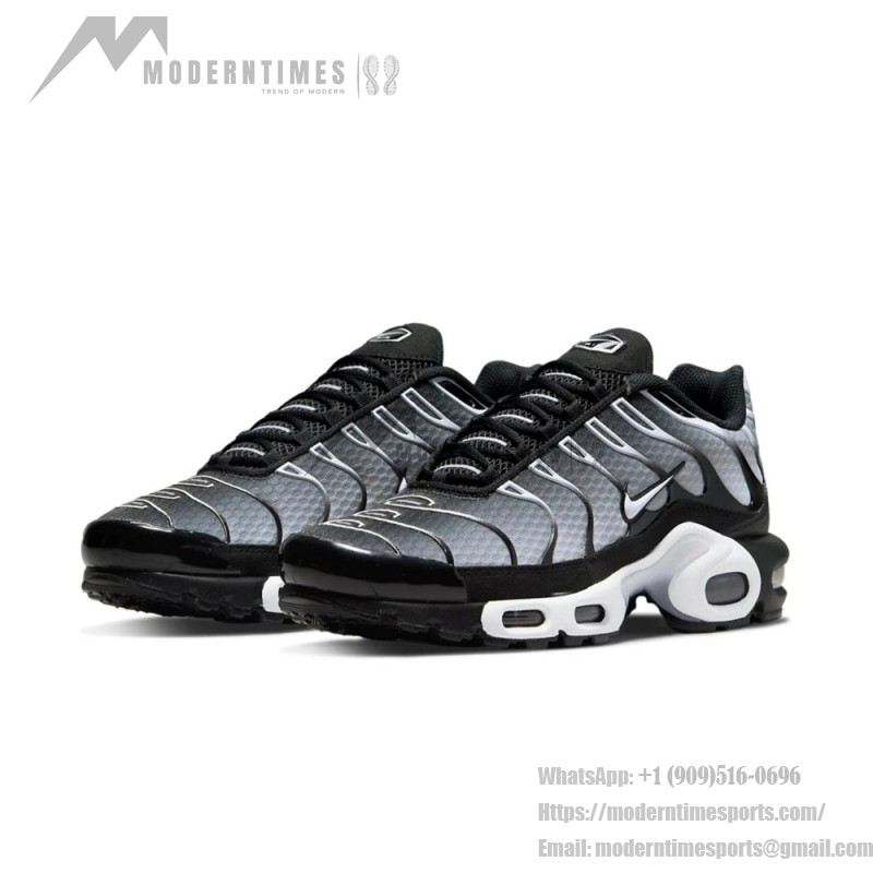 Nike Air Max Plus DM0032-003 Black White Gradient TN sneakers with monochrome streetwear styling