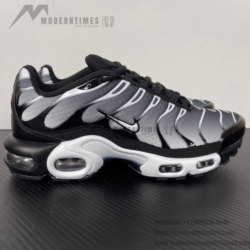 Nike Air Max Plus DM0032-003 Black White Gradient TN sneakers with monochrome streetwear styling