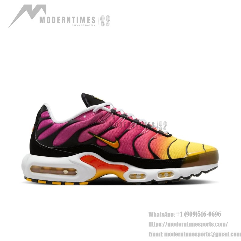 Nike Air Max Plus DX0755-600 Gold Raspberry Red TN sneakers for sunset streetwear outfits
