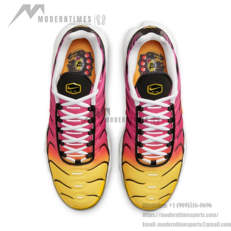 Nike Air Max Plus DX0755-600 Gold Raspberry Red TN sneakers for sunset streetwear outfits