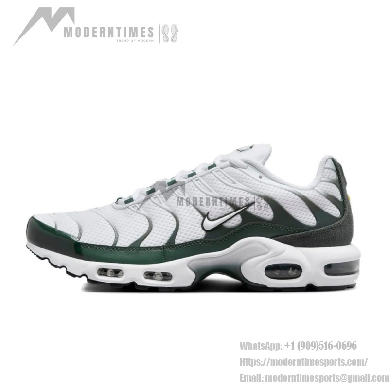 Nike Air Max Plus Premium FV6057-100 White Vintage Green TN sneakers with retro lifestyle design