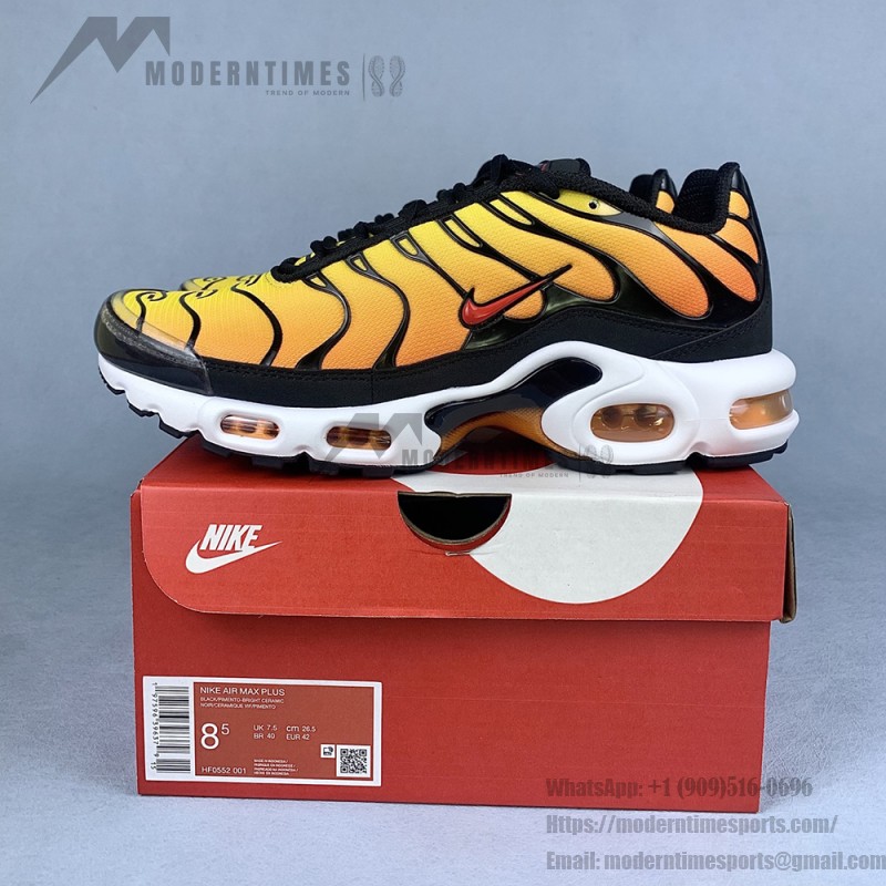 Nike Air Max Plus Sunset 2024 HF0552-001 TN sneakers with black orange gradient upper