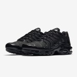 Nike Air Max Plus 604133-050 Triple Black TN sneakers with all-black streetwear styling