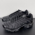 Nike Air Max Plus 604133-050 Triple Black TN sneakers with all-black streetwear styling