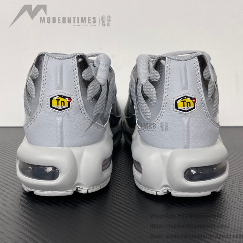 Nike Air Max Plus White Pure Platinum TN sneakers with monochrome streetwear design
