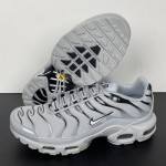 Nike Air Max Plus White Pure Platinum TN sneakers with monochrome streetwear design