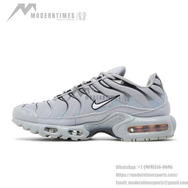 Nike Air Max Plus White Pure Platinum TN sneakers with monochrome streetwear design