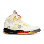 Air Jordan 5 Retro DH8565-100 - オフホワイトセイルスニーカー 赤のアクセント Air Jordan 5 Retro DH8565-100 オフホワイトセイルスニーカー 赤のアクセントと反射性シュータン