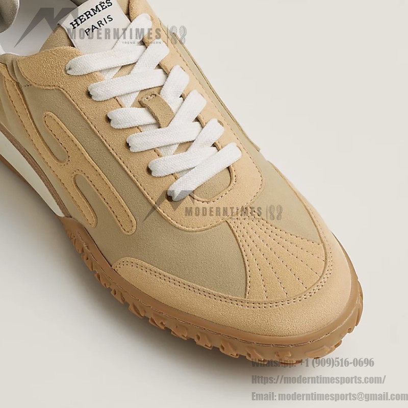 Hermes Jet sneakers women yellow Jaune Calisson Jaune Malawi side view