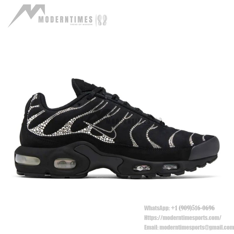 Swarovski x Nike Air Max Plus Moonlight Black Crystal FZ4237-001 reflective TN sneakers for streetwear outfits