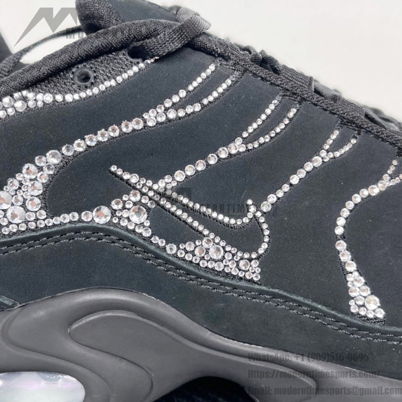 Swarovski x Nike Air Max Plus Moonlight Black Crystal FZ4237-001 reflective TN sneakers for streetwear outfits