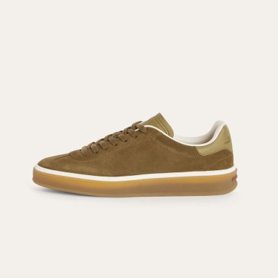 Loro Piana Tennis Walk Sneaker FAO1547-511Z Men – Tundra Green Suede Luxury Casual Shoes