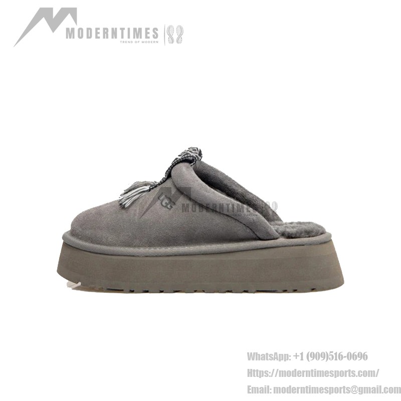 UGG レディース タズル スリッパ チャコール 1152677 UGG レディース タズル スリッパ チャコール 1152677 タッセル付き