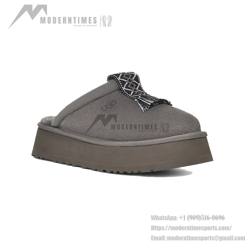 UGG レディース タズル スリッパ チャコール 1152677 UGG レディース タズル スリッパ チャコール 1152677 タッセル付き