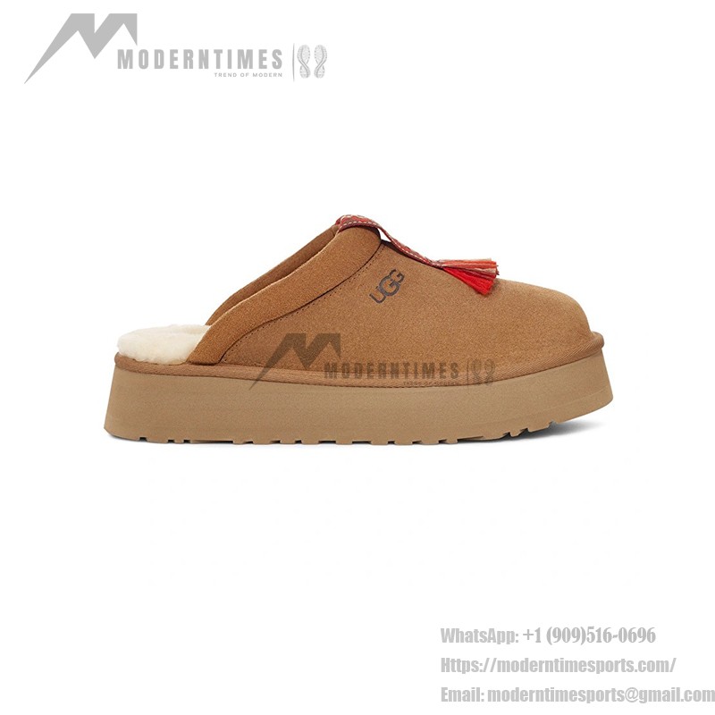 UGG レディース タズル スリッパ チェスナット - 快適なシープスキンプラットフォームスリッパ UGG レディース タズル スリッパ チェスナット 1152677 - シープスキンプラットフォームスリッパ