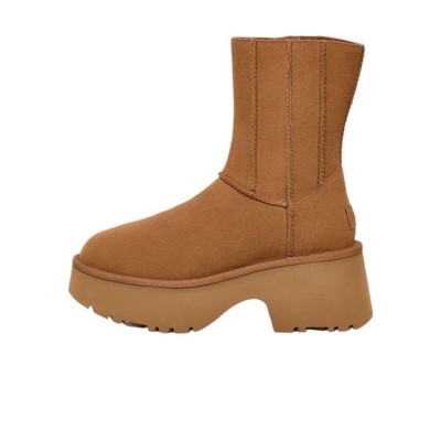 UGG レディース クラシック ツイン シーム ニューハイツ プラットフォーム ブーツ チェスナット 1158313 - 冬にぴったりのトレンディなスエードブーツ