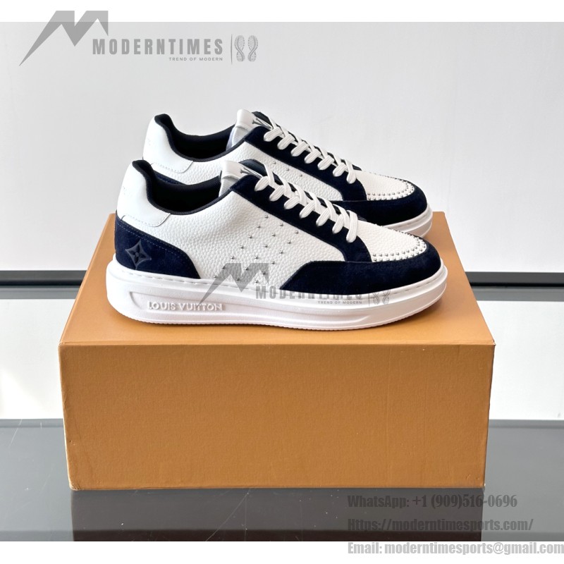 LV Trainer 2.0 White Navy Sneakers Louis Vuitton Trainer 2.0 White & Navy Blue Luxury Sneakers for Men & Women