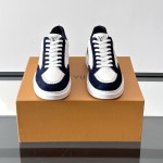 LV Trainer 2.0 White Navy Sneakers Louis Vuitton Trainer 2.0 White & Navy Blue Luxury Sneakers for Men & Women