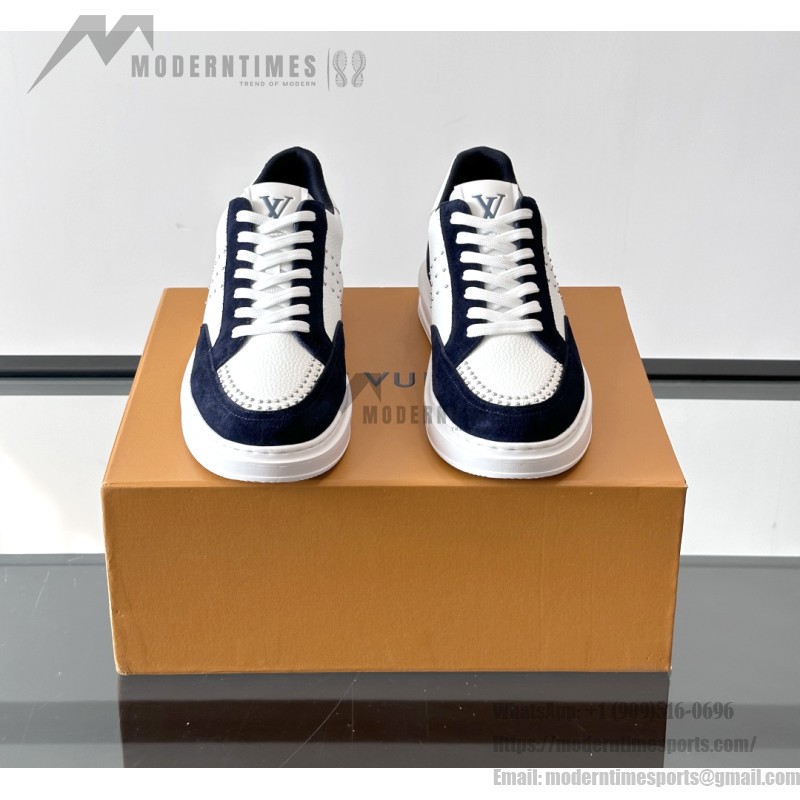 LV Trainer 2.0 White Navy Sneakers Louis Vuitton Trainer 2.0 White & Navy Blue Luxury Sneakers for Men & Women