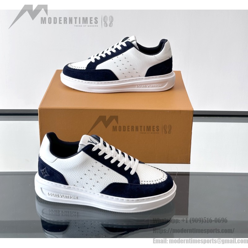 LV Trainer 2.0 White Navy Sneakers Louis Vuitton Trainer 2.0 White & Navy Blue Luxury Sneakers for Men & Women