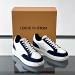 LV Trainer 2.0 White Navy Sneakers Louis Vuitton Trainer 2.0 White & Navy Blue Luxury Sneakers for Men & Women