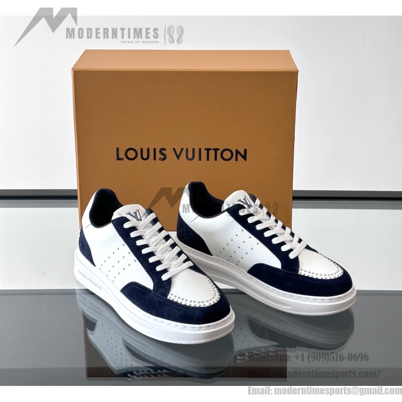 LV Trainer 2.0 White Navy Sneakers Louis Vuitton Trainer 2.0 White & Navy Blue Luxury Sneakers for Men & Women