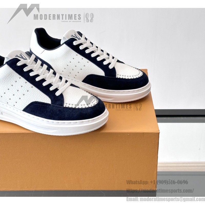 LV Trainer 2.0 White Navy Sneakers Louis Vuitton Trainer 2.0 White & Navy Blue Luxury Sneakers for Men & Women