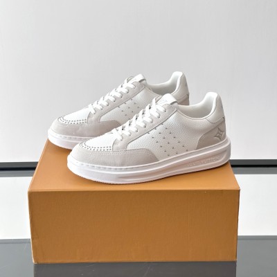 Louis Vuitton Trainer 2.0 White Leather Casual Sneakers | Elegant Unisex Footwear