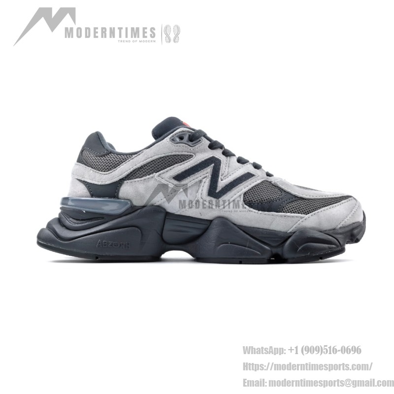 New Balance 9060 U9060JBO Grey Black Red unisex chunky retro sneakers