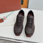 Loro Piana Week End Walk Sneker FAP9780-H0VL Brown Leather Sneakers Loro Piana Week End Walk Sneker FAP9780-H0VL Brown Leather Sneakers Front View