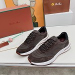 Loro Piana Week End Walk Sneker FAP9780-H0VL Brown Leather Sneakers Loro Piana Week End Walk Sneker FAP9780-H0VL Brown Leather Sneakers Front View
