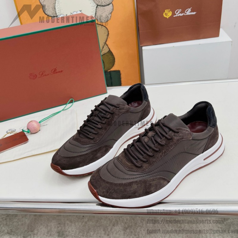 Loro Piana Week End Walk Sneker FAP9780-H0VL Brown Leather Sneakers Loro Piana Week End Walk Sneker FAP9780-H0VL Brown Leather Sneakers Front View