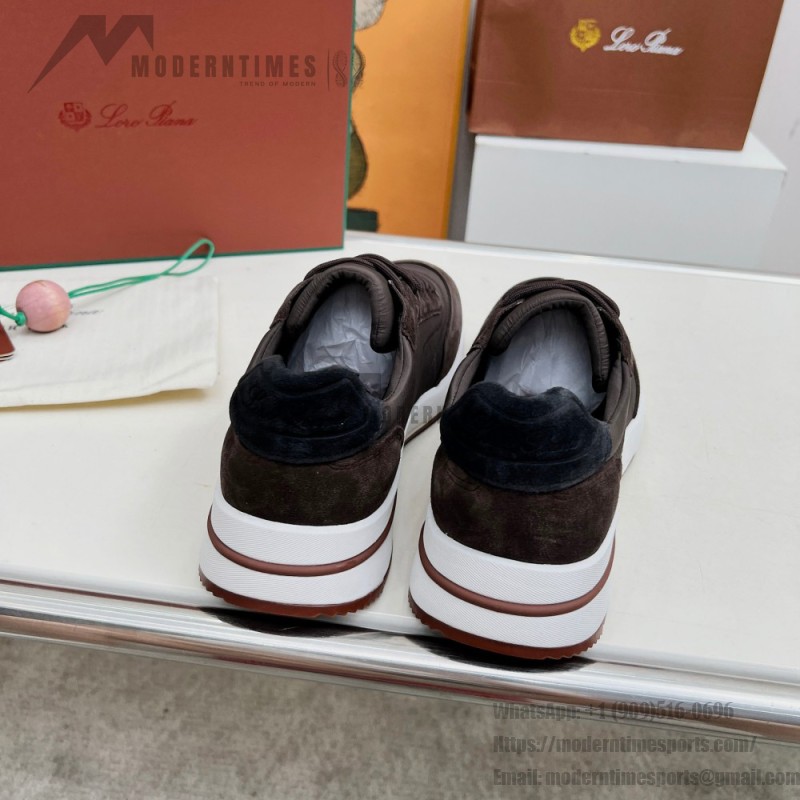 Loro Piana Week End Walk Sneker FAP9780-H0VL Brown Leather Sneakers Loro Piana Week End Walk Sneker FAP9780-H0VL Brown Leather Sneakers Front View