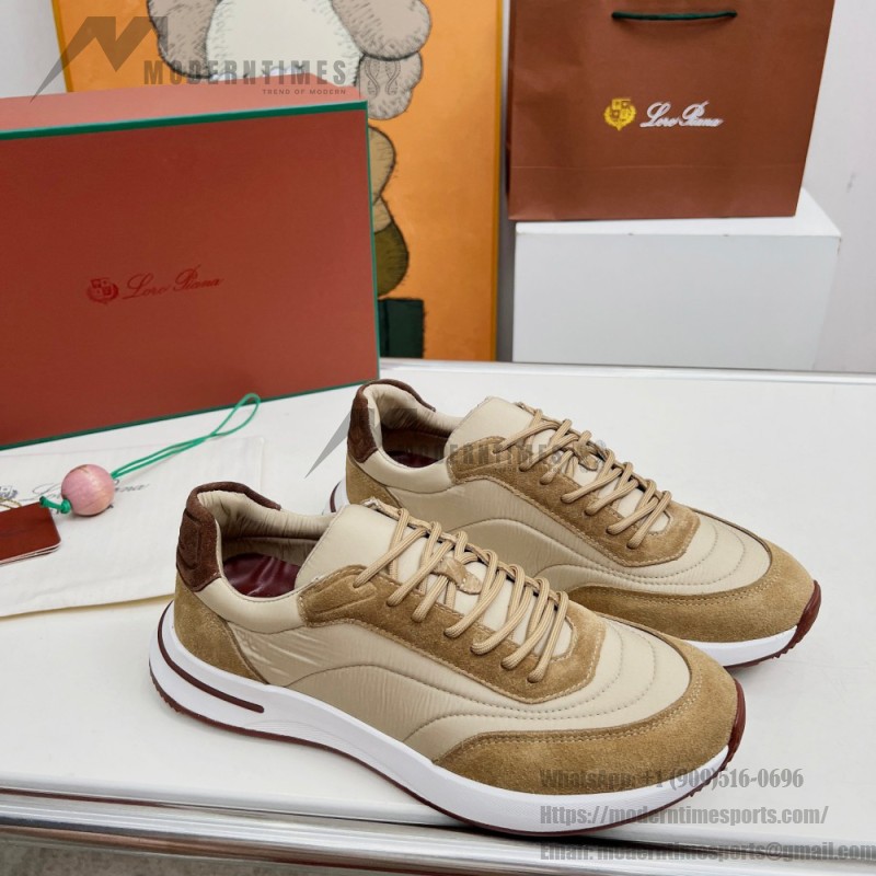 Loro Piana Week End Walk Sneker FAP9780-H785 Beige Leather Sneakers Front View