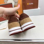 Loro Piana Week End Walk Sneker FAP9780-H785 Beige Leather Sneakers Front View