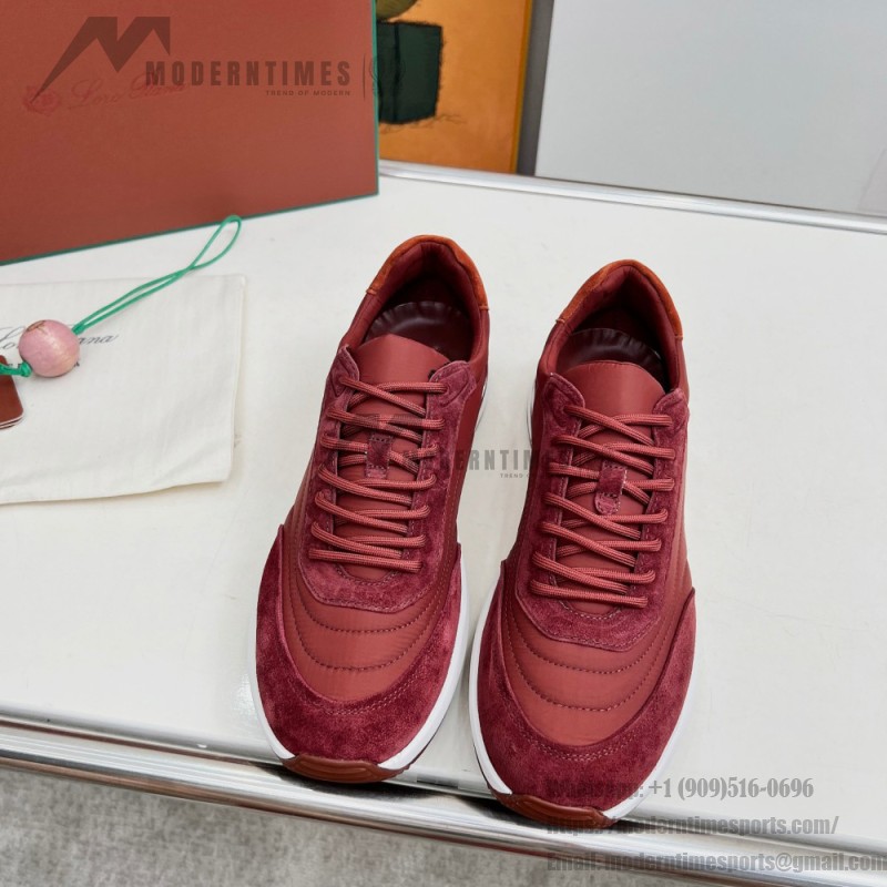 Loro Piana Week End Walk Sneker FAP9780-P0B2 Sanguine Pencil Suede Sneakers Front View