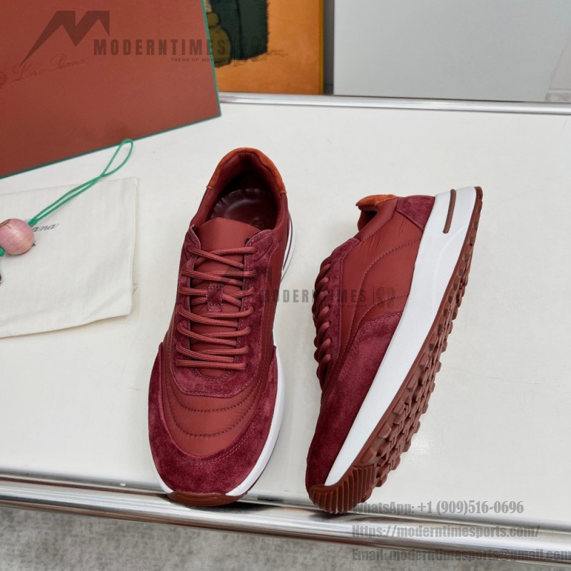 Loro Piana Week End Walk Sneker FAP9780-P0B2 Sanguine Pencil Suede Sneakers Front View