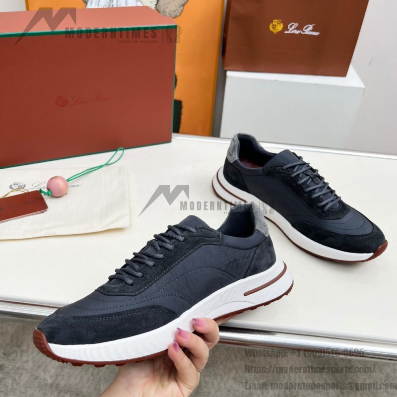 Loro Piana Week End Walk Sneaker FAP9780-W000 Navy Blue Suede Sneakers Loro Piana Week End Walk Sneaker FAP9780-W000 Navy Blue Suede Sneakers Front View