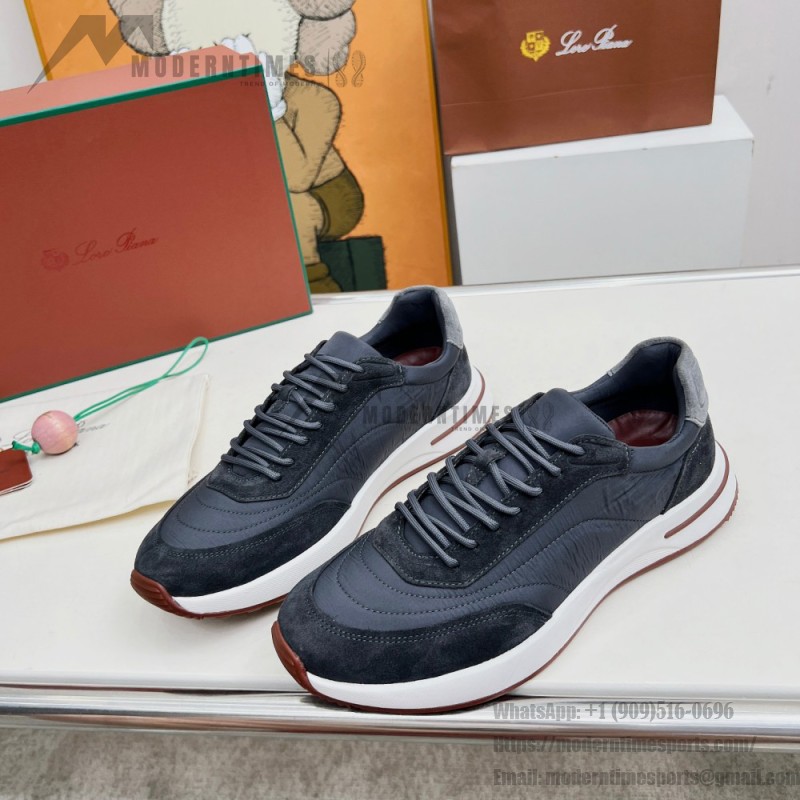 Loro Piana Week End Walk Sneaker FAP9780-W000 Navy Blue Suede Sneakers Loro Piana Week End Walk Sneaker FAP9780-W000 Navy Blue Suede Sneakers Front View