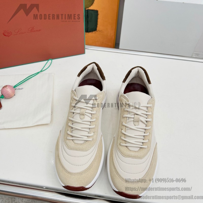 Loro Piana Week End Walk Sneaker FAP9780-1000 Cream Suede Sneakers Loro Piana Week End Walk Sneaker FAP9780-1000 Cream Suede Sneakers Front View