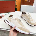 Loro Piana Week End Walk Sneaker FAP9780-1000 Cream Suede Sneakers Loro Piana Week End Walk Sneaker FAP9780-1000 Cream Suede Sneakers Front View