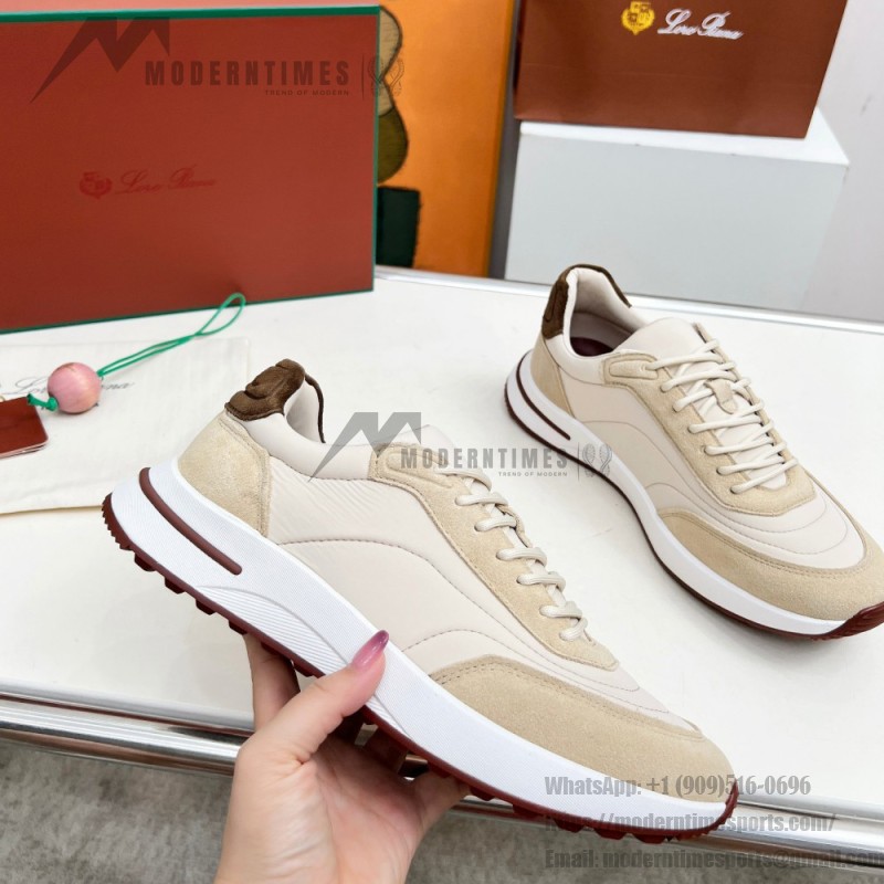 Loro Piana Week End Walk Sneaker FAP9780-1000 Cream Suede Sneakers Loro Piana Week End Walk Sneaker FAP9780-1000 Cream Suede Sneakers Front View
