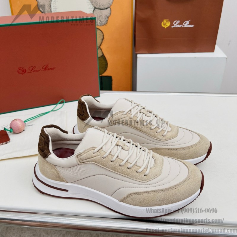 Loro Piana Week End Walk Sneaker FAP9780-1000 Cream Suede Sneakers Loro Piana Week End Walk Sneaker FAP9780-1000 Cream Suede Sneakers Front View