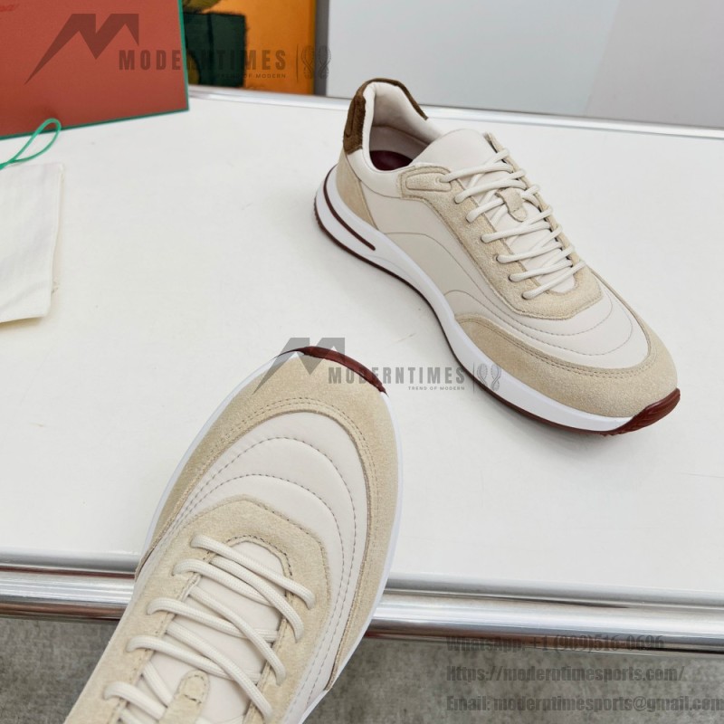 Loro Piana Week End Walk Sneaker FAP9780-1000 Cream Suede Sneakers Loro Piana Week End Walk Sneaker FAP9780-1000 Cream Suede Sneakers Front View
